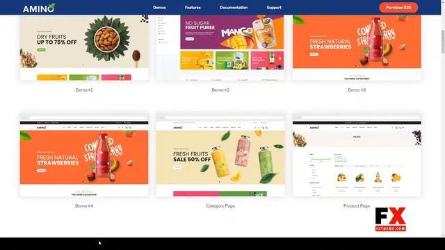 Amino - Organic and Multipurpose OpenCart Theme color swatches responsive смотреть онлайн