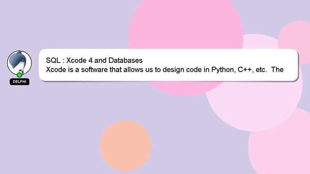 SQL : Xcode 4 and Databases смотреть онлайн
