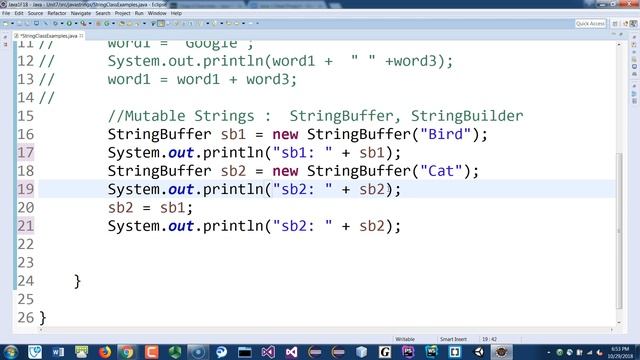 Java1 Ch7 Mutable and Immutable Strings смотреть онлайн