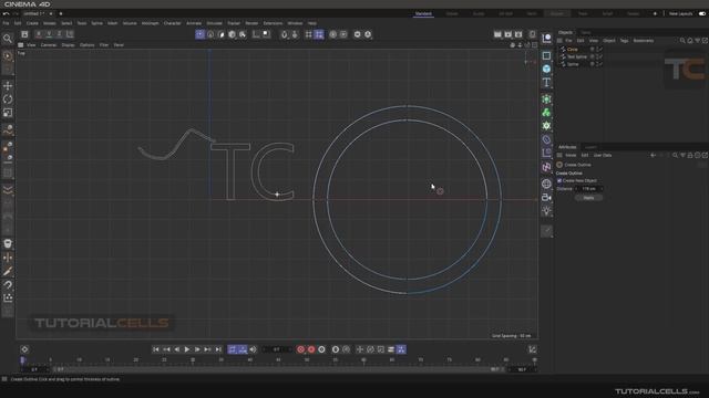 0103. create outline spline tool in cinema 4d смотреть онлайн