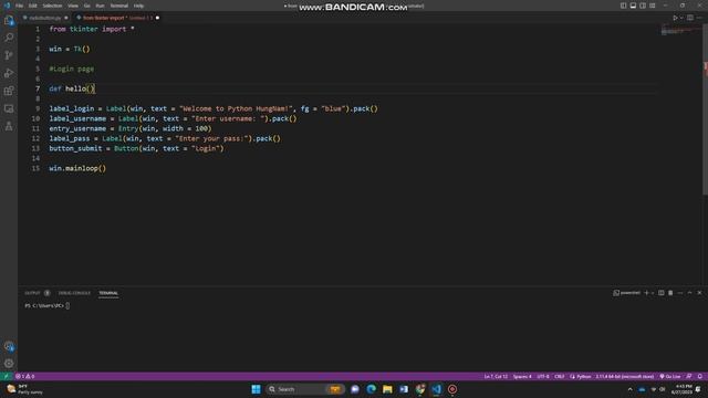 Lập trình Python tkinter đồ họa đơn giản - Thực hành 1: Làm một giao diện đăng nhập смотреть онлайн