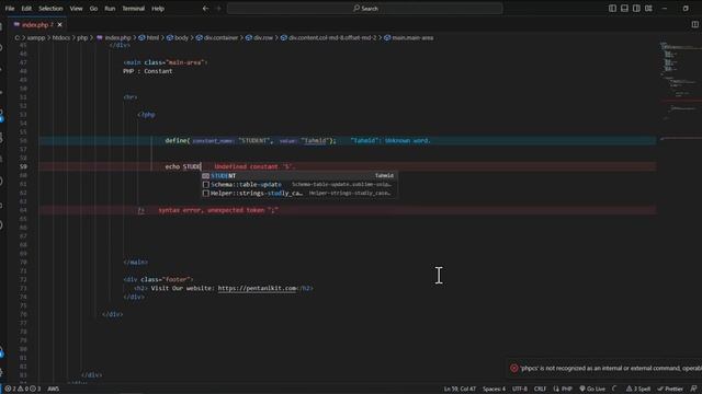 PHP Constant смотреть онлайн