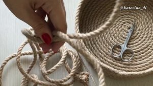 Идеи с джутовой веревкой | корзина для хранения из джута своими руками | DIY jute organizers