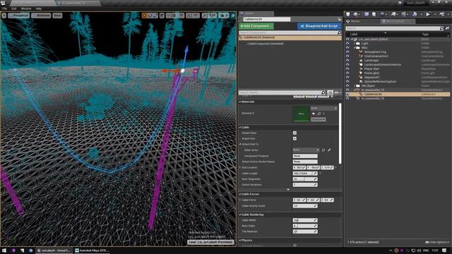 Unreal Engine - Создание Кабеля - Cable Component смотреть онлайн