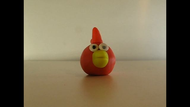 Как лепить из Play Doh красную злую птицу из мультфильма Angry Birds