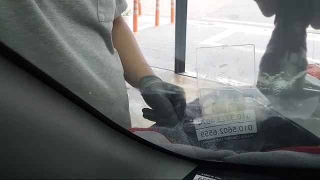 레이 차앞유리 돌빵으로 인한 롱크랙 10cm 실시간 복원 하기