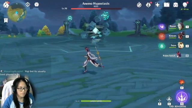Viewer picks my team (Lvl 4 Sara vs Lvl 93 Anemo Cube) | VOD | Genshin Impact смотреть онлайн