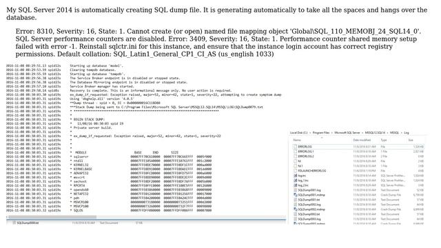 SQL log directory has too much dump file смотреть онлайн