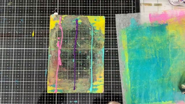 Using your favorite color combinations on the Gel Plate Part 1 смотреть онлайн