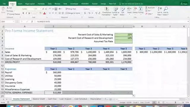 Excel Module 9 Part 5 Income Statement and Fill Series - 640x480 resolution смотреть онлайн