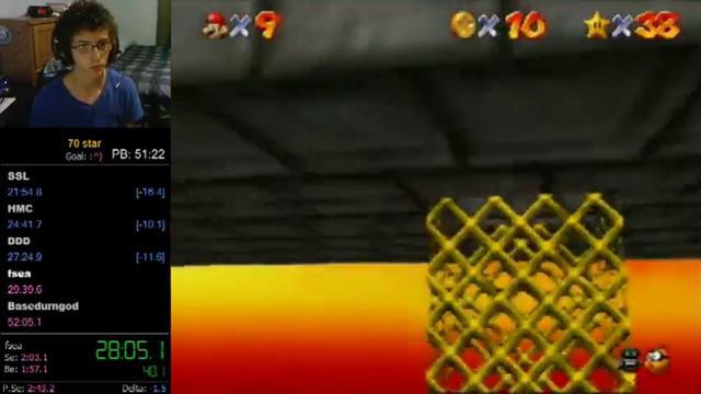 N64 SM64 70 Star Speedrun In 50:56