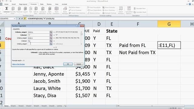 Excel: CountIFs смотреть онлайн