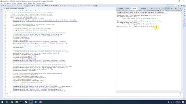 Module 1, Lesson 3 - Strings and Parsing (Java) - Hello World w/ Dr. Dan смотреть онлайн