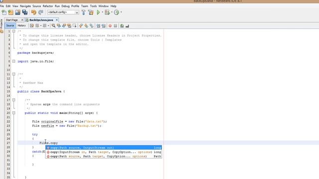 How to copy a file using Java смотреть онлайн