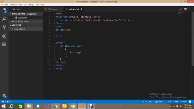 Vuejs Introduction and Getting Started with rendering a string template смотреть онлайн