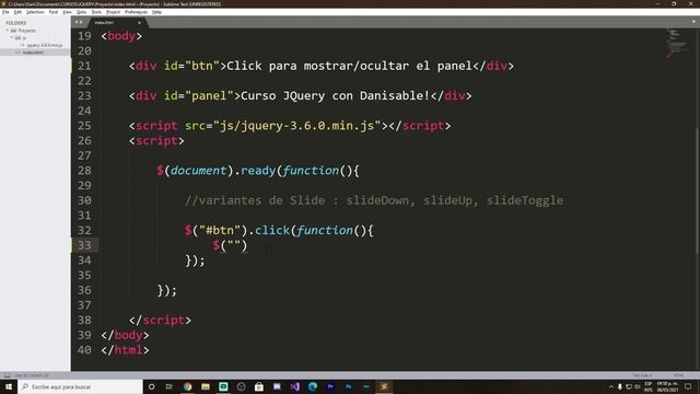 JQuery desde cero | Efecto SlideToggle | Parte #32 смотреть онлайн