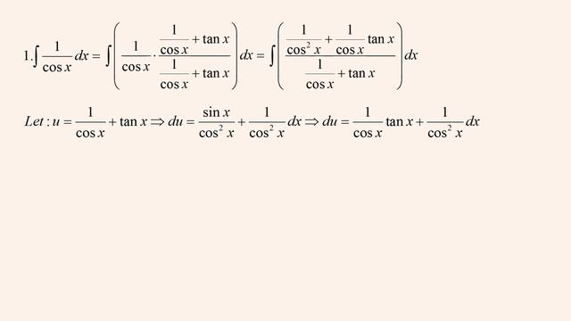 Integral Of 1/cosx #Intergral Of Dx/cosx #Intergral Of 1/cos Dx #Intergral By Part Dx/cos INTEGRAL