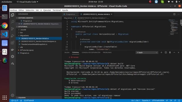 Tutorial Entity Framework Core 3.1 | Herramientas dotnet ef смотреть онлайн