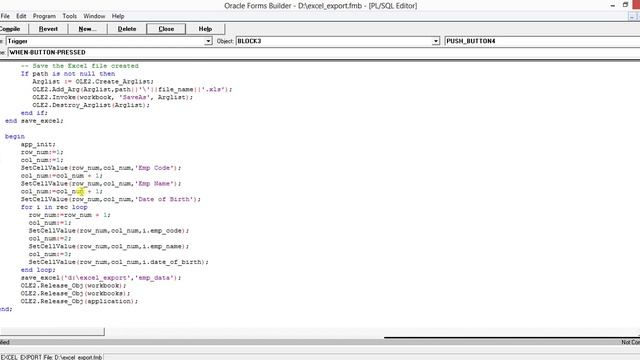 Export Oracle data to Excel file from Oracle Forms. смотреть онлайн