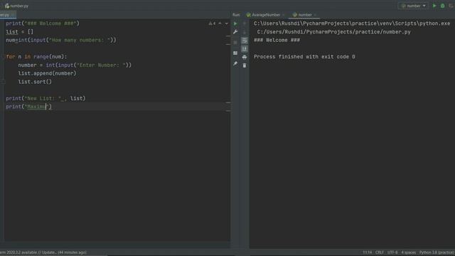 Find The Maximum and Minimum Number || Python Program смотреть онлайн
