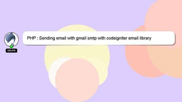 PHP : Sending email with gmail smtp with codeigniter email library смотреть онлайн