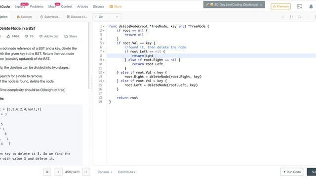 450 Delete Node in a BST - Leetcode in Go - Binary Tree смотреть онлайн