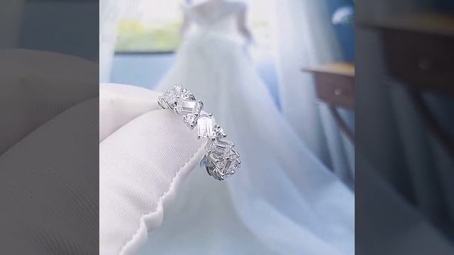 Moissanite Ring / 0.5ct Moissanite Engagement Ring for Girlfriend / S925/14k/18k смотреть онлайн