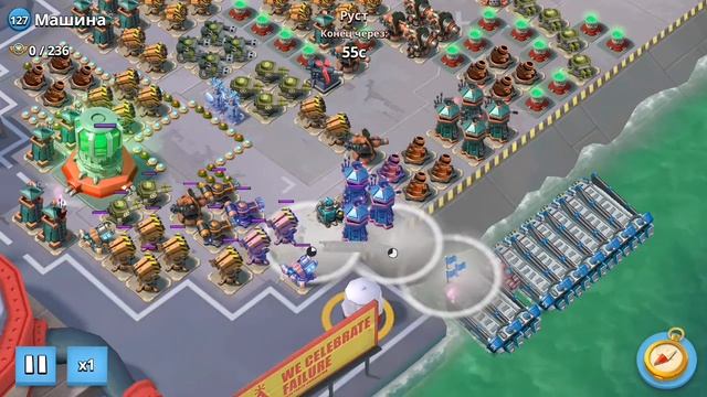 Boom Beach. Стратегическая точка. Машина. Зуки и Сержант Брик. смотреть онлайн