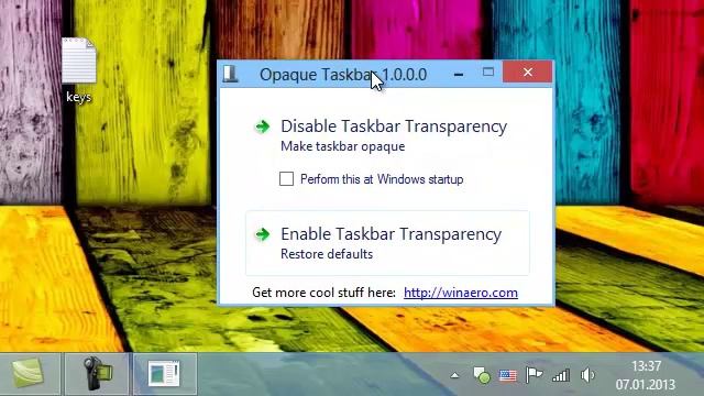 opaque taskbar for windows 8 by winaero.com смотреть онлайн