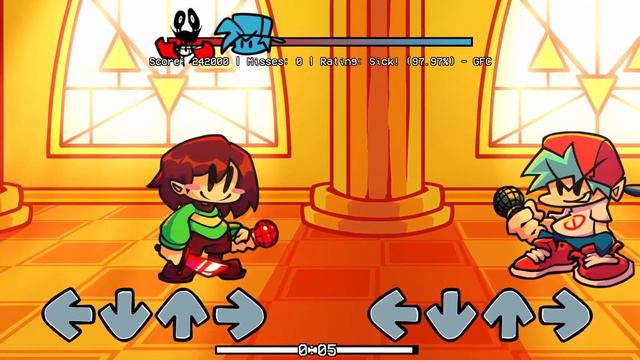 Frisk vs. Chara But it's a Rhythm Game [FNF Vs. Chara 2.0 Demo] смотреть онлайн