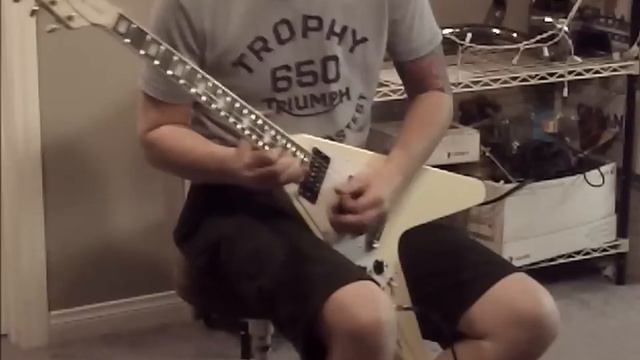EDWARDS by ESP - FLYING V!!! E-FV-85D/LH Left Handed Model Vintage White Lefty! смотреть онлайн