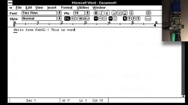 IBM PC on ESP32 with FabGL - Part III (Windows 3.0, MS Word, MS Excel) смотреть онлайн