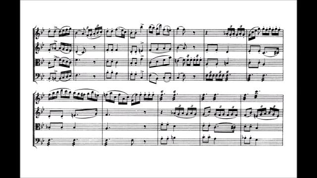 Franz Schubert - String Quartet No.9, D 173 (with score) смотреть онлайн