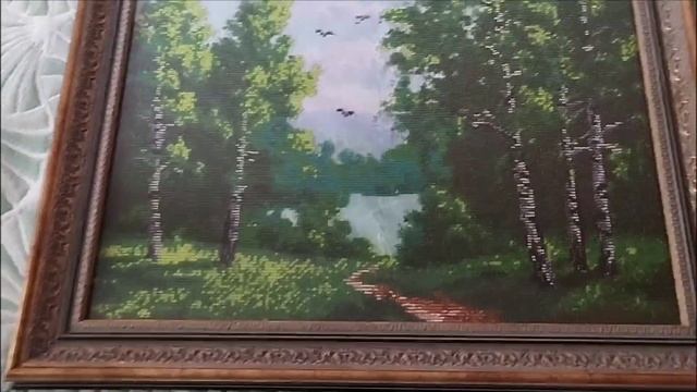 Картина из бисера ,, Березы,, смотреть онлайн