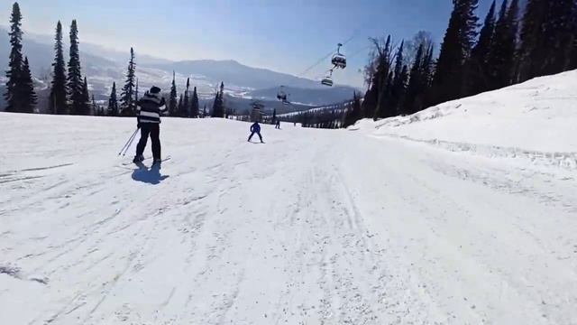Снова Шерегеш, спуск с Мустага смотреть онлайн