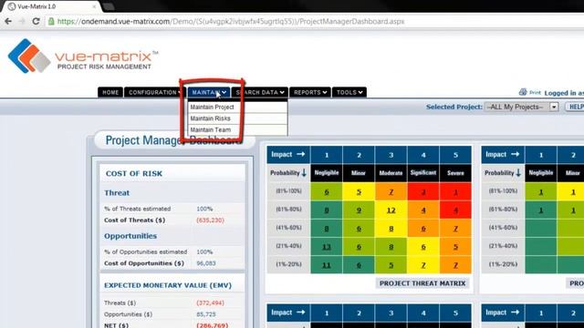 Vue-Matrix Project Risk Management Software- How to Add Risks to projects in Vue-Matrix смотреть онлайн