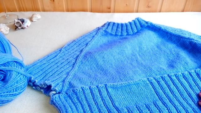 Мужской джемпер "Голубые дали" / Начало работы/ Что получается смотреть онлайн