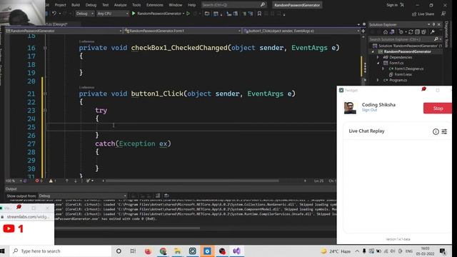 C# Windows Forms .NET Project to Build Random Password Generator Desktop App [LIVE CODING SESSION] смотреть онлайн