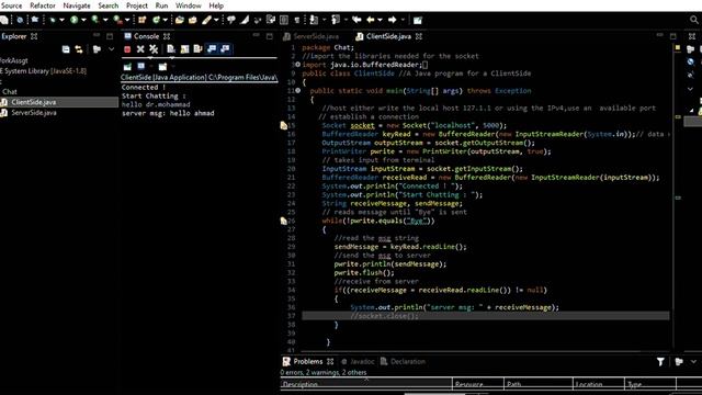 java socket - client -server side смотреть онлайн