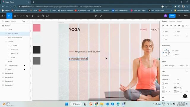Yoga class Ui Design | International Yoga Day | Landing Page in Figma | Figma tutorial | Ui design смотреть онлайн