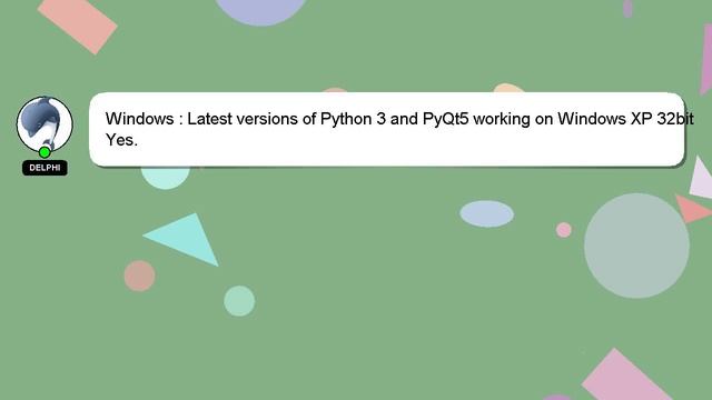 Windows : Latest versions of Python 3 and PyQt5 working on Windows XP 32bit смотреть онлайн