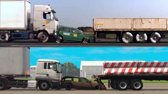 BeamNG Drive VS Real Life - CRASH-TEST DAMAGE COMPARISON | Soft Body Physics смотреть онлайн