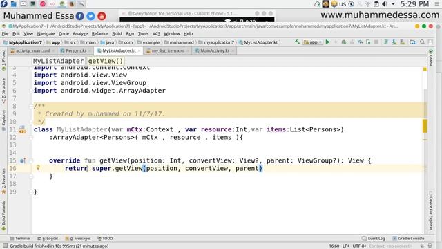 14 Kotlin android ListView with Custom Adapter смотреть онлайн