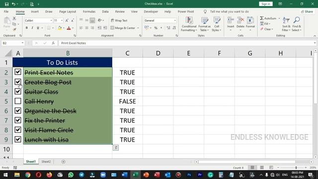 How to create Checkbox with Conditional Formatting in Excel in Tamil смотреть онлайн
