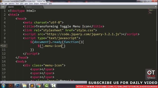 Transforming Menu Icon With Labels - Animated Transforming Toggle Menu Effect Tutorials смотреть онлайн