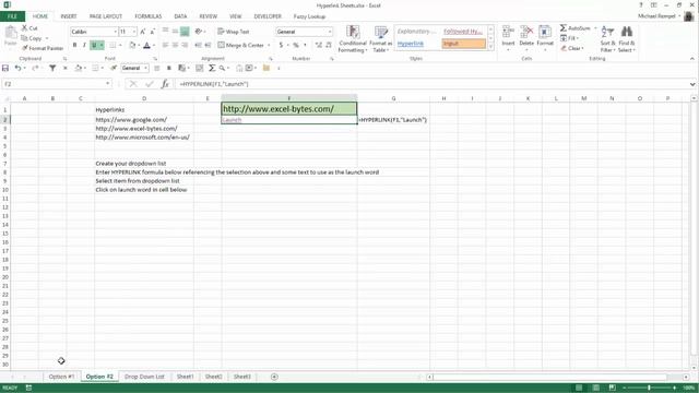 How To Use Hyperlinks With Data Validation In Excel смотреть онлайн
