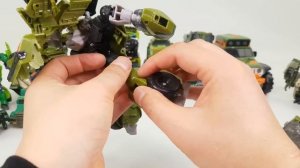 Green Color Transformers Carbot Tobot Megatron Tank Army 40 Vehicles Transformation Robot Car Toys