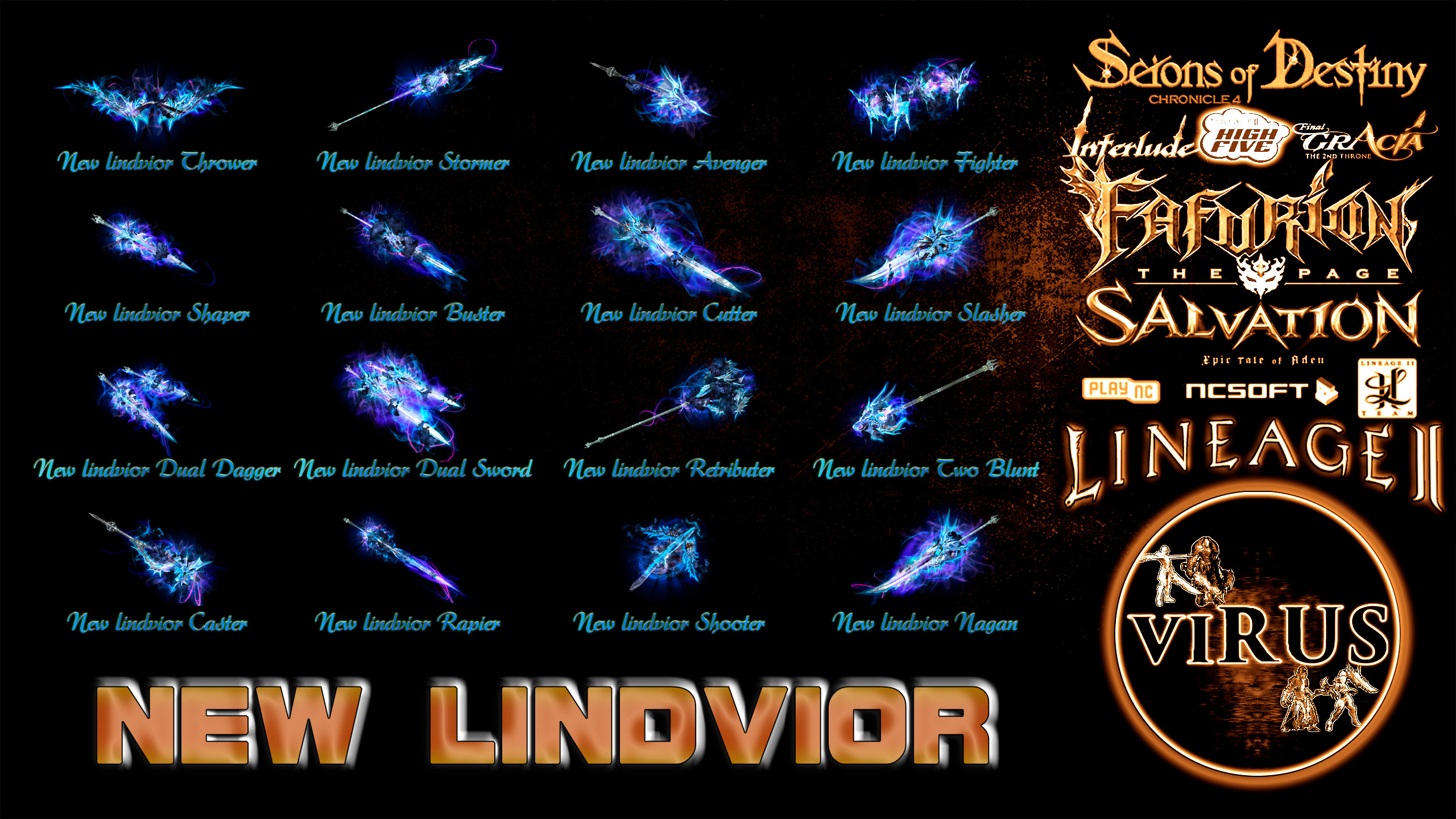 Full Set Of New Lindvior Weapons. LINEAGE II. Any Chronicles ◄√i®uS►