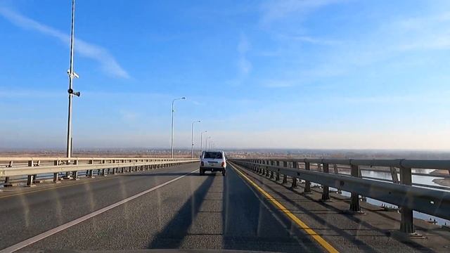Калач на Дону едем через мост. смотреть онлайн