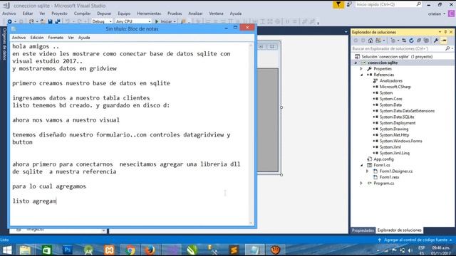 Conexión a SQLite | C# visual estudio 2017 смотреть онлайн